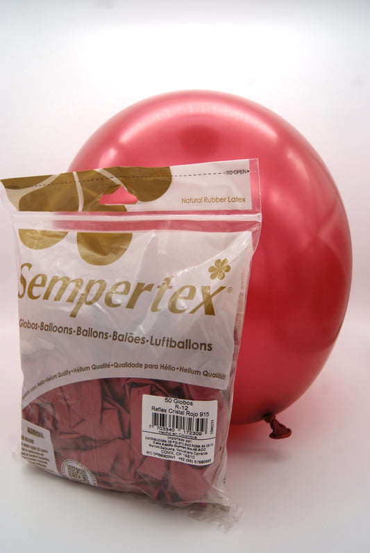 Reflex Cristal Rojo 12" (Bolsa 50pzs) Sempertex