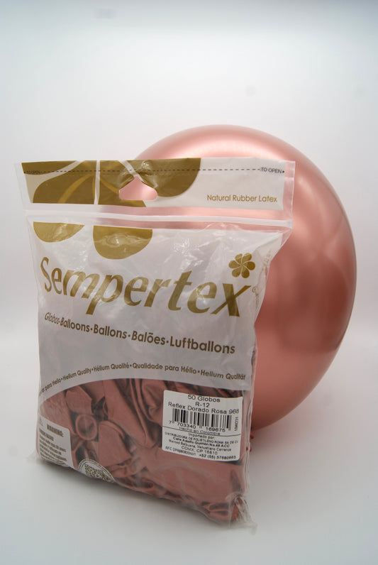 Reflex Dorado Rosa 12" (Bolsa 50pzs) Sempertex