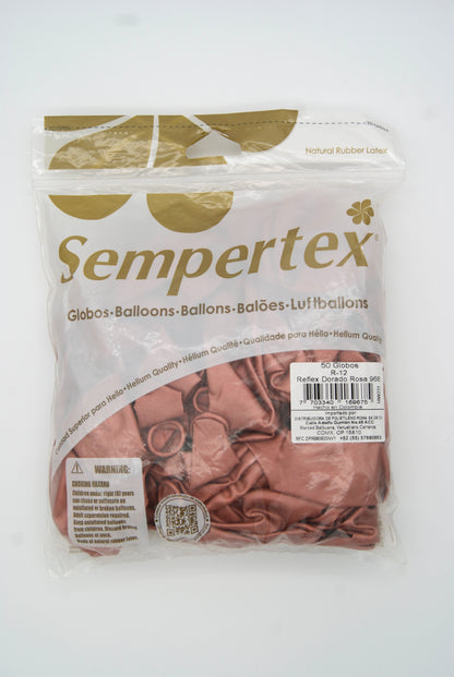 Reflex Dorado Rosa 12" (Bolsa 50pzs) Sempertex