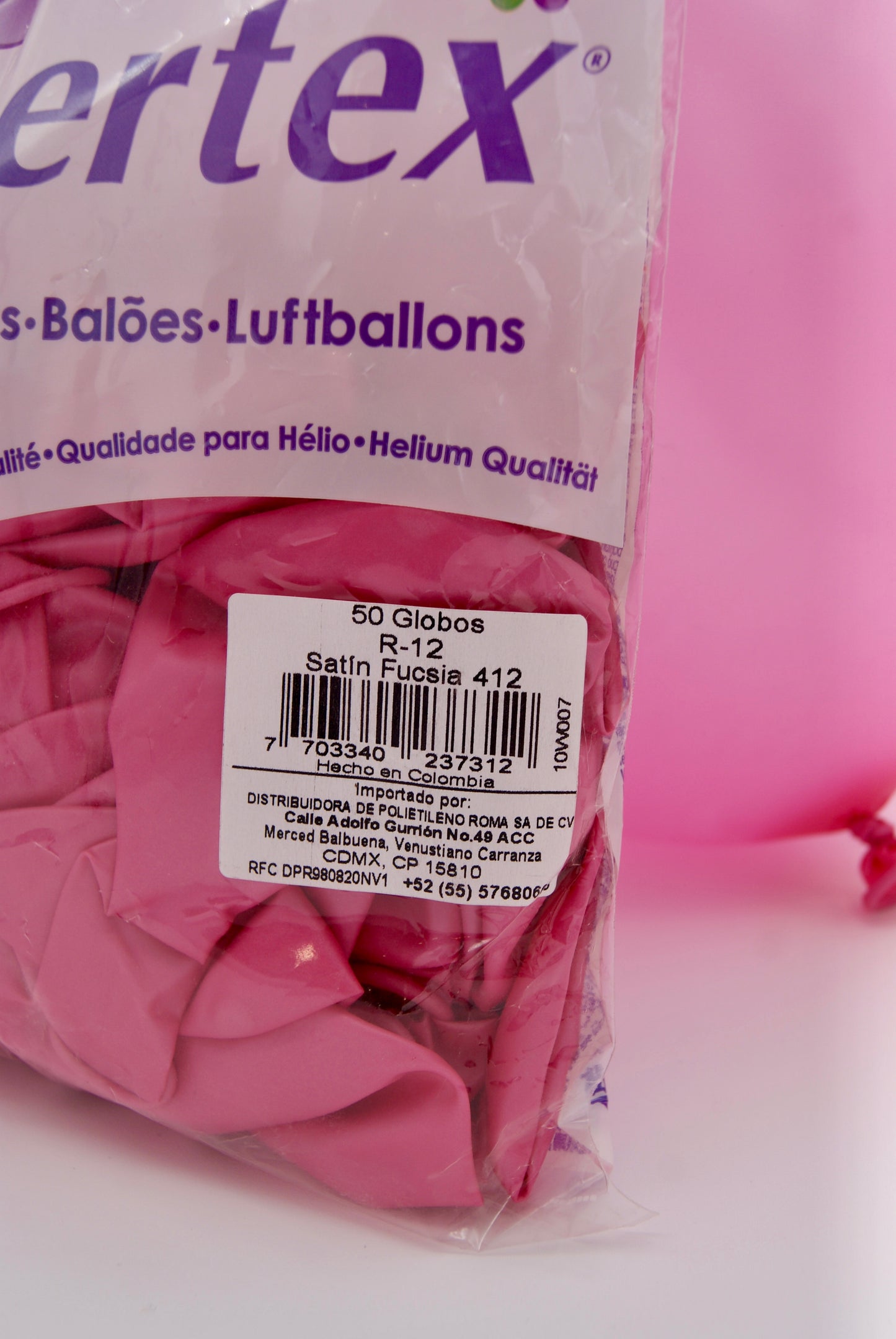Satín Fucsia 12" (Bolsa 50pzs) Sempertex