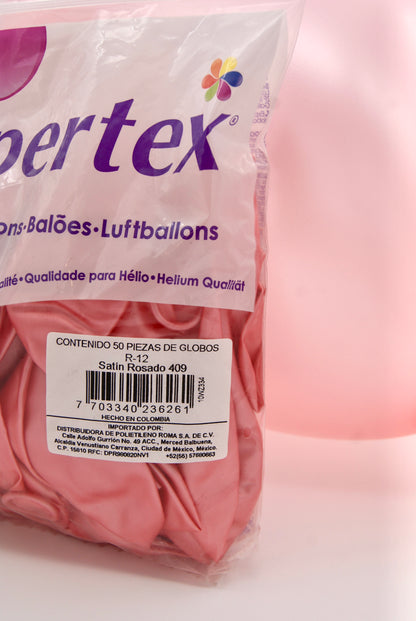 Satín Rosado 12" (Bolsa 50pzs) Sempertex