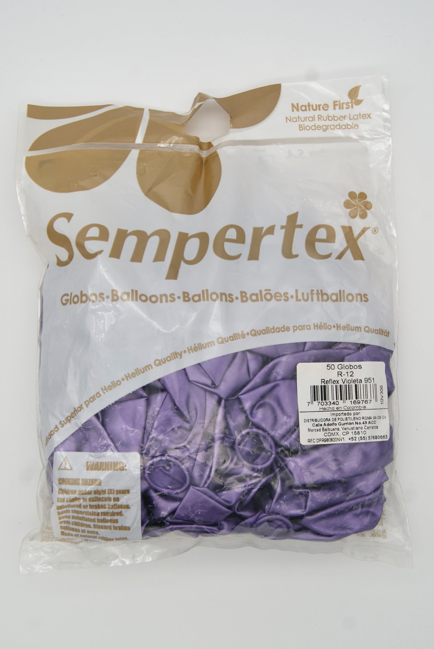 Reflex Violeta 12" (Bolsa 50pzs) Sempertex