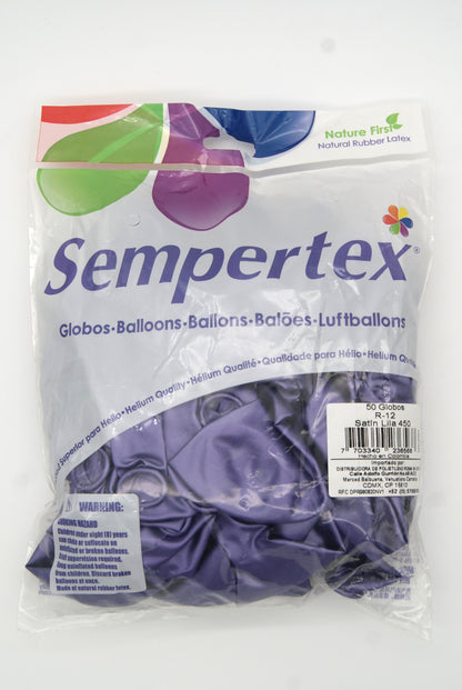 Satín Lila 12" (Bolsa 50pzs) Sempertex
