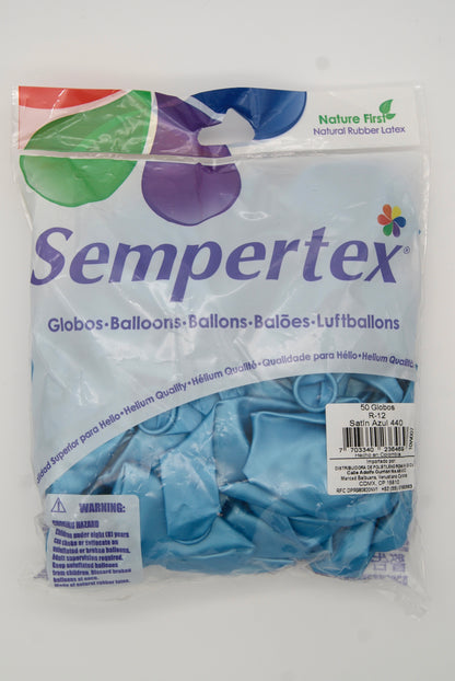 Satín Azul 12" (Bolsa 50pzs) Sempertex