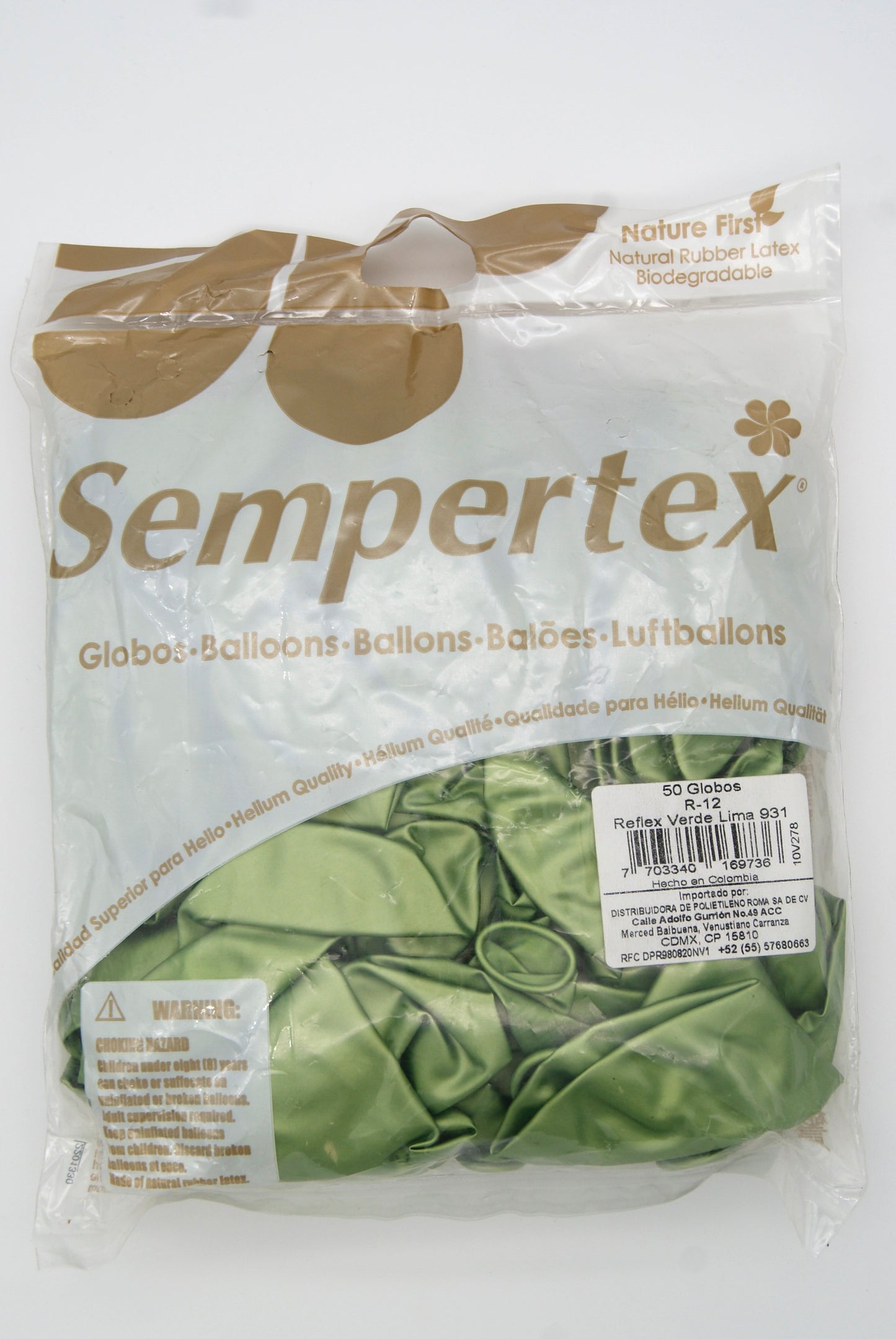 Reflex Verde Lima 12" (Bolsa 50pzs) Sempertex
