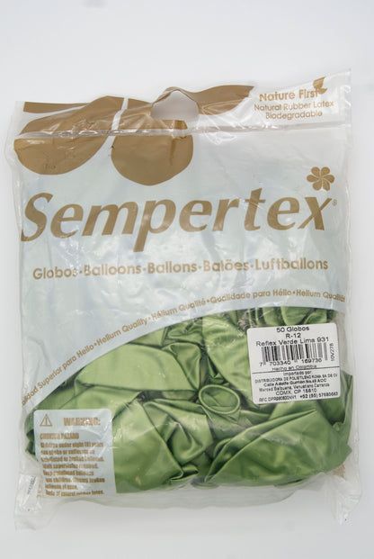 Reflex Verde Lima 12" (Bolsa 50pzs) Sempertex
