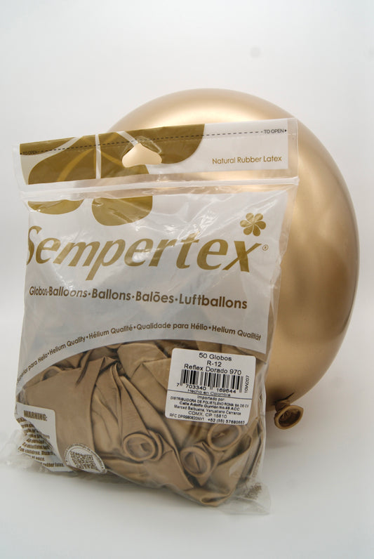 Reflex Dorado 12" (Bolsa 50pzs) Sempertex