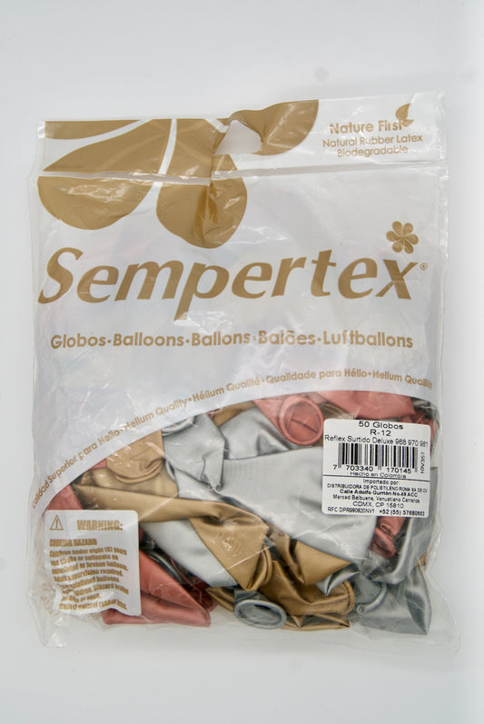 Reflex Surtido Deluxe 12" (Bolsa 50pzs) Sempertex