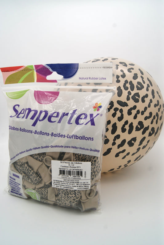 Infinity Leopardo Fashion Arena 12" (Bolsa 50pzs) Sempertex