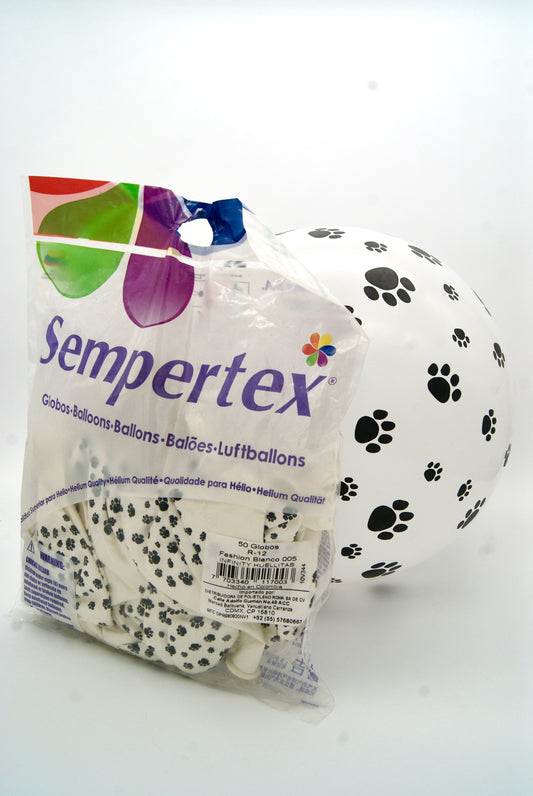 Infinity Huellitas Fashion Blanco 12" (Bolsa 50pzs) Sempertex