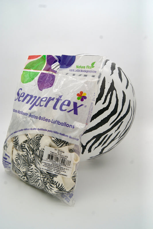 Infinity Cebra Fashion Blanco 12" (Bolsa 50pzs) Sempertex