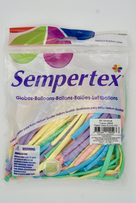 Pastel Mate Surtido T260 (Bolsa 50pzs) Sempertex