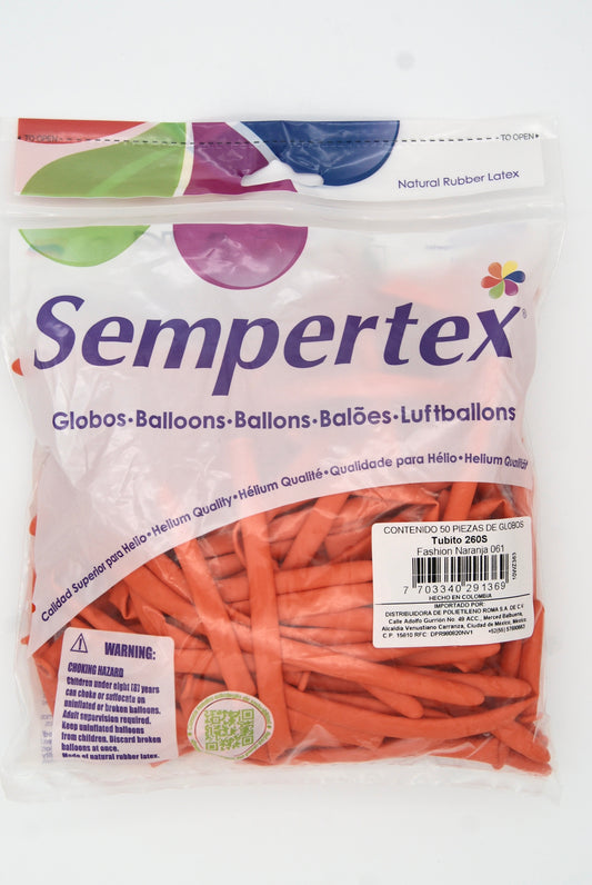Fashion Naranja T260 (Bolsa 50pzs) Sempertex