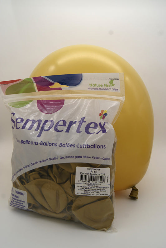 Fashion Mostaza 12" (Bolsa 50pzs) Sempertex