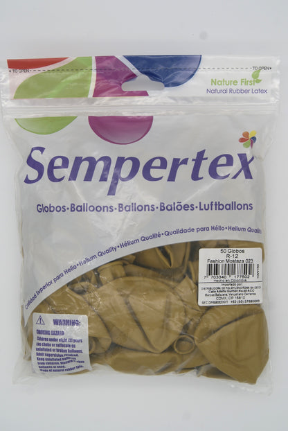 Fashion Mostaza 12" (Bolsa 50pzs) Sempertex