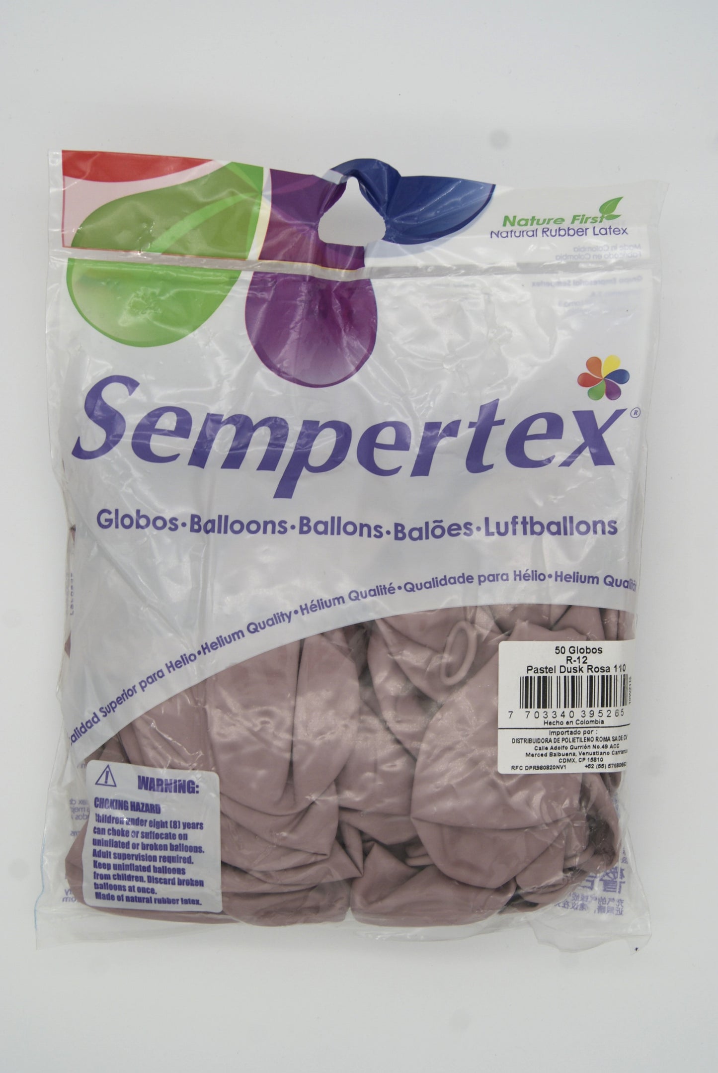 Pastel Dusk Rosa 12" (Bolsa 50pzs) Sempertex
