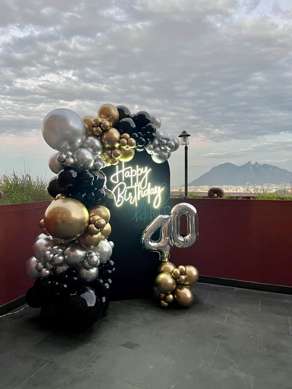 Mampara con Globos + 2 Números