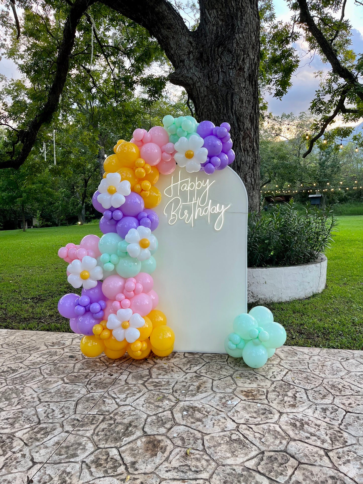 Mampara Cumpleaños con Flores