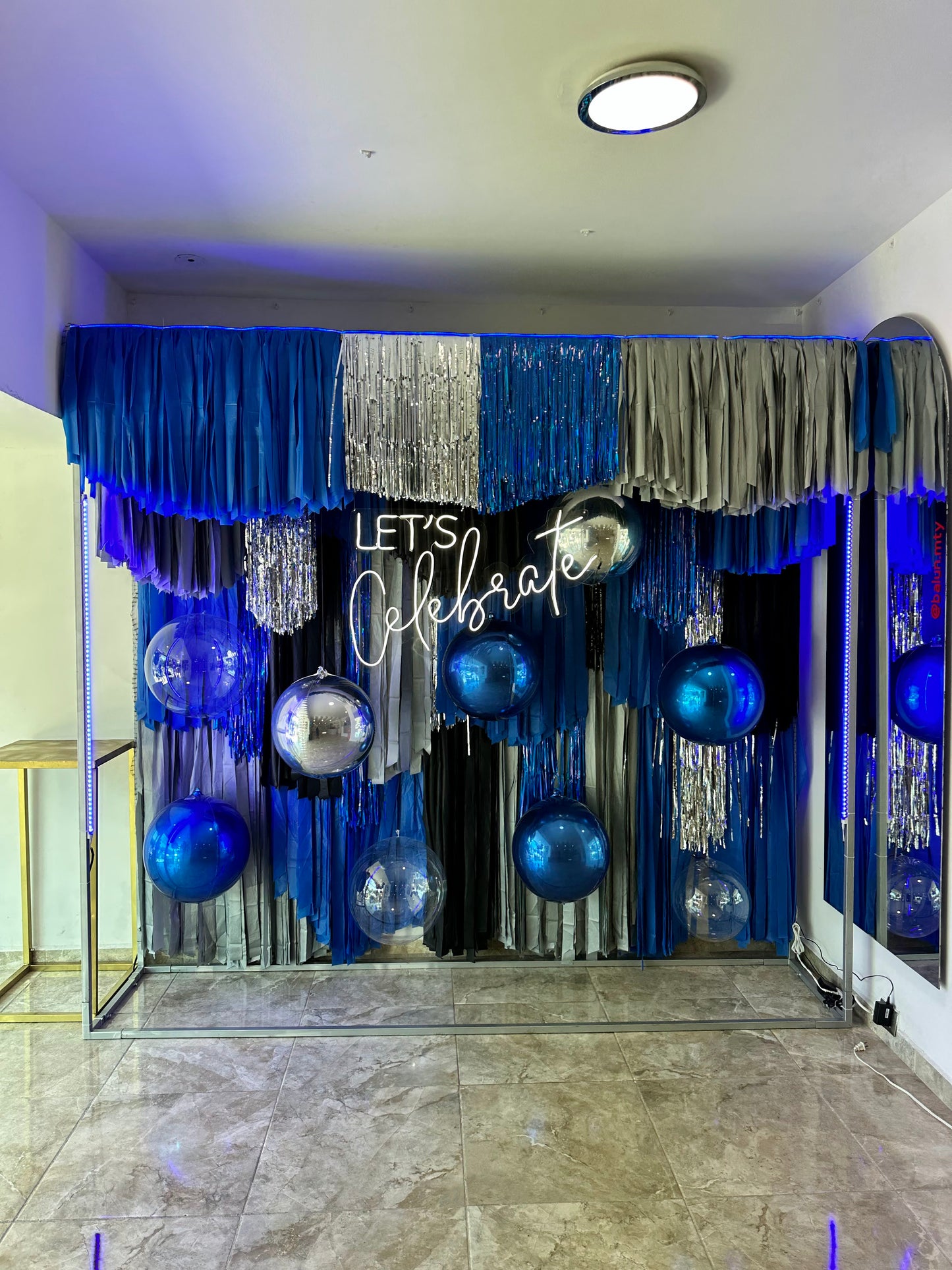 Cabina Mechas Blue&Silver