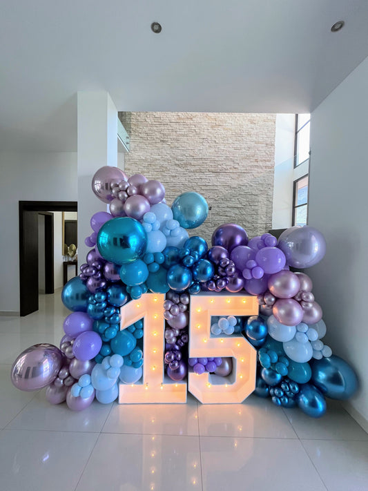 Globos con Números Iluminados 15