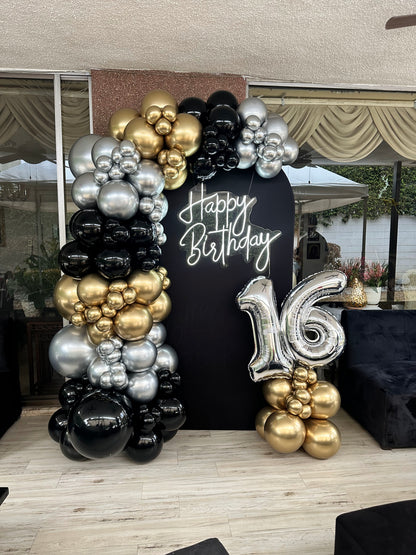 Mampara con Globos + 2 Números