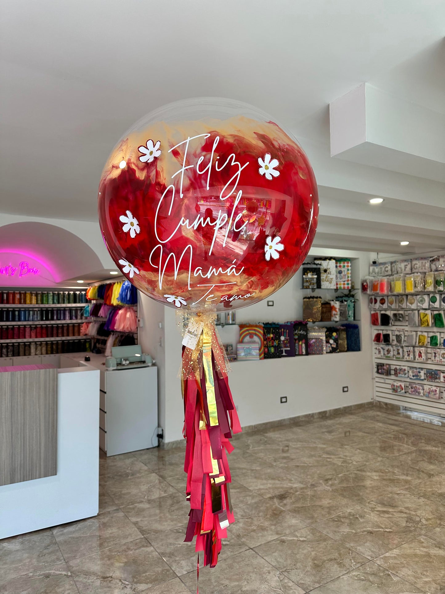 Globo Burbuja con Florecitas