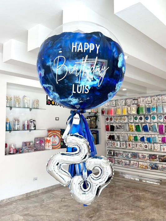 Globo Burbuja + Número Chico
