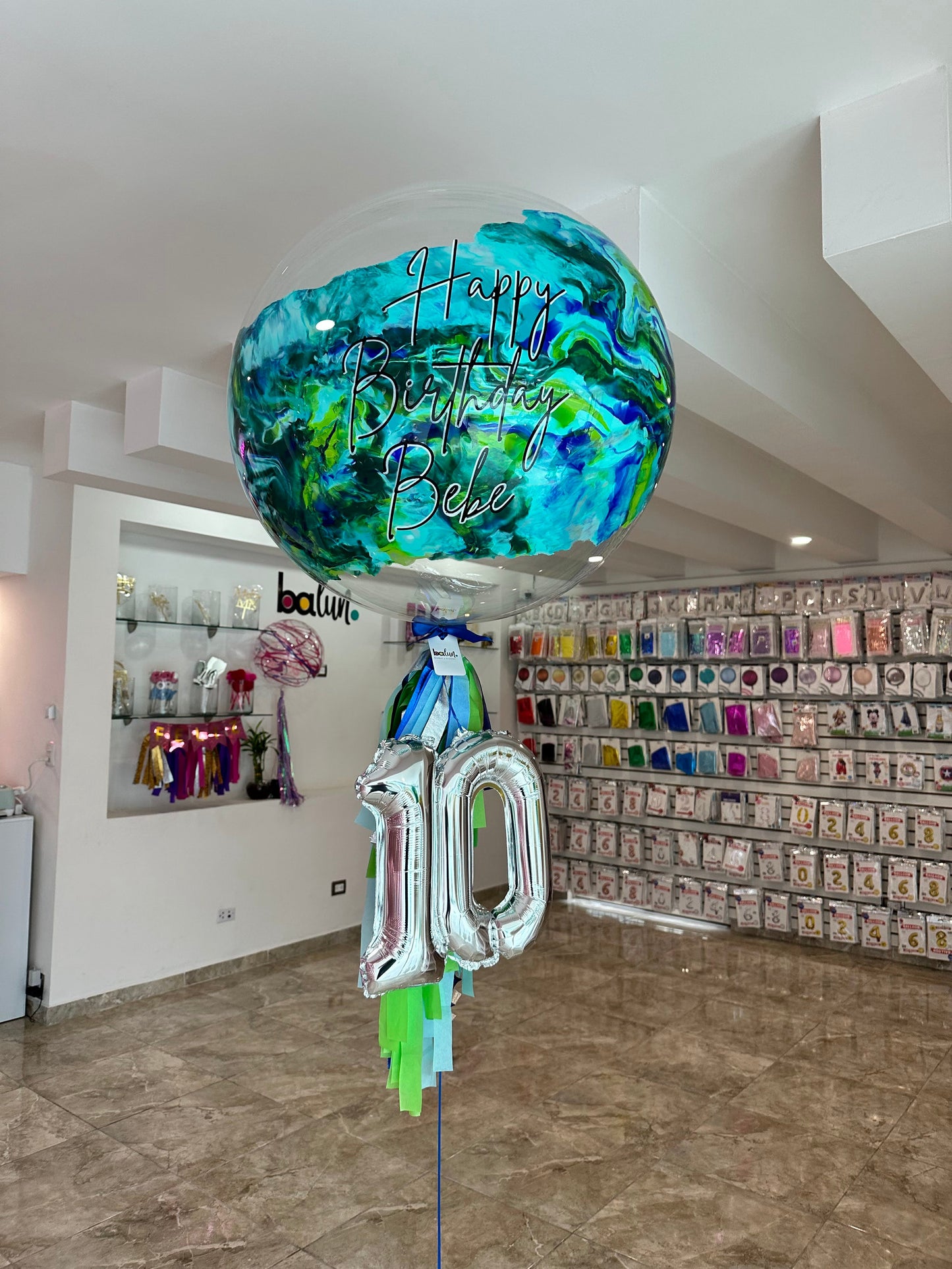 Globo Burbuja + Número Chico