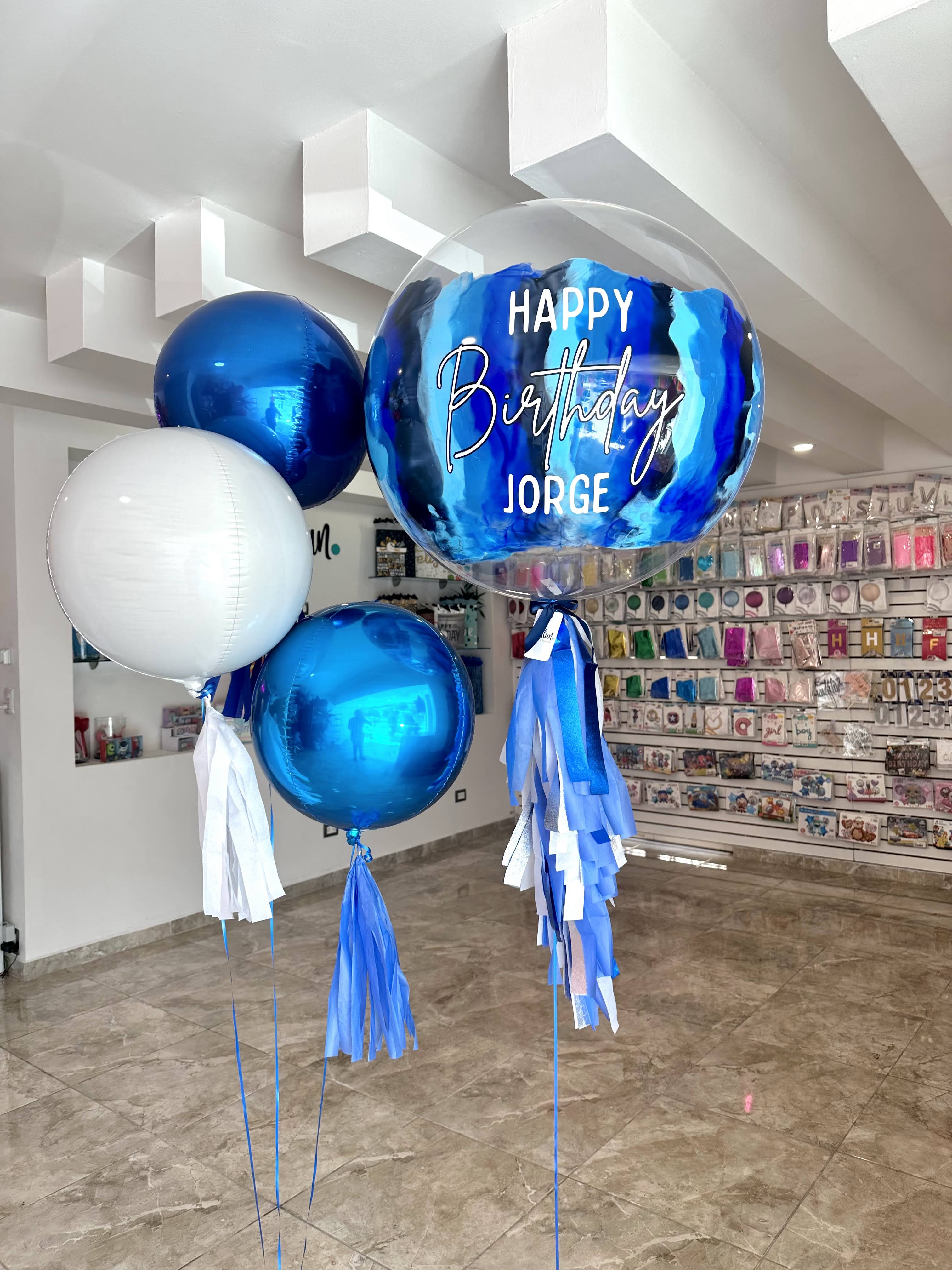 Globo Burbuja + 3 Orbz Chicos – Balun Globos y Eventos