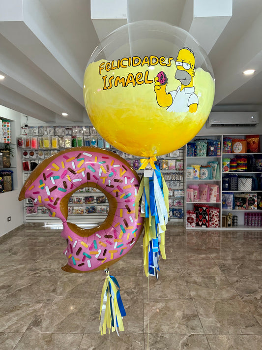 Globo Burbuja Simpson + 1 Dona