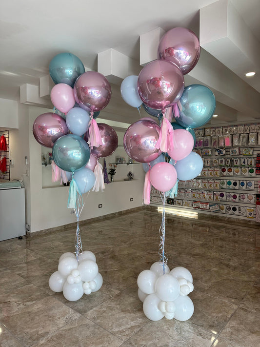 2 Bouquets de Orbz y Globos Látex