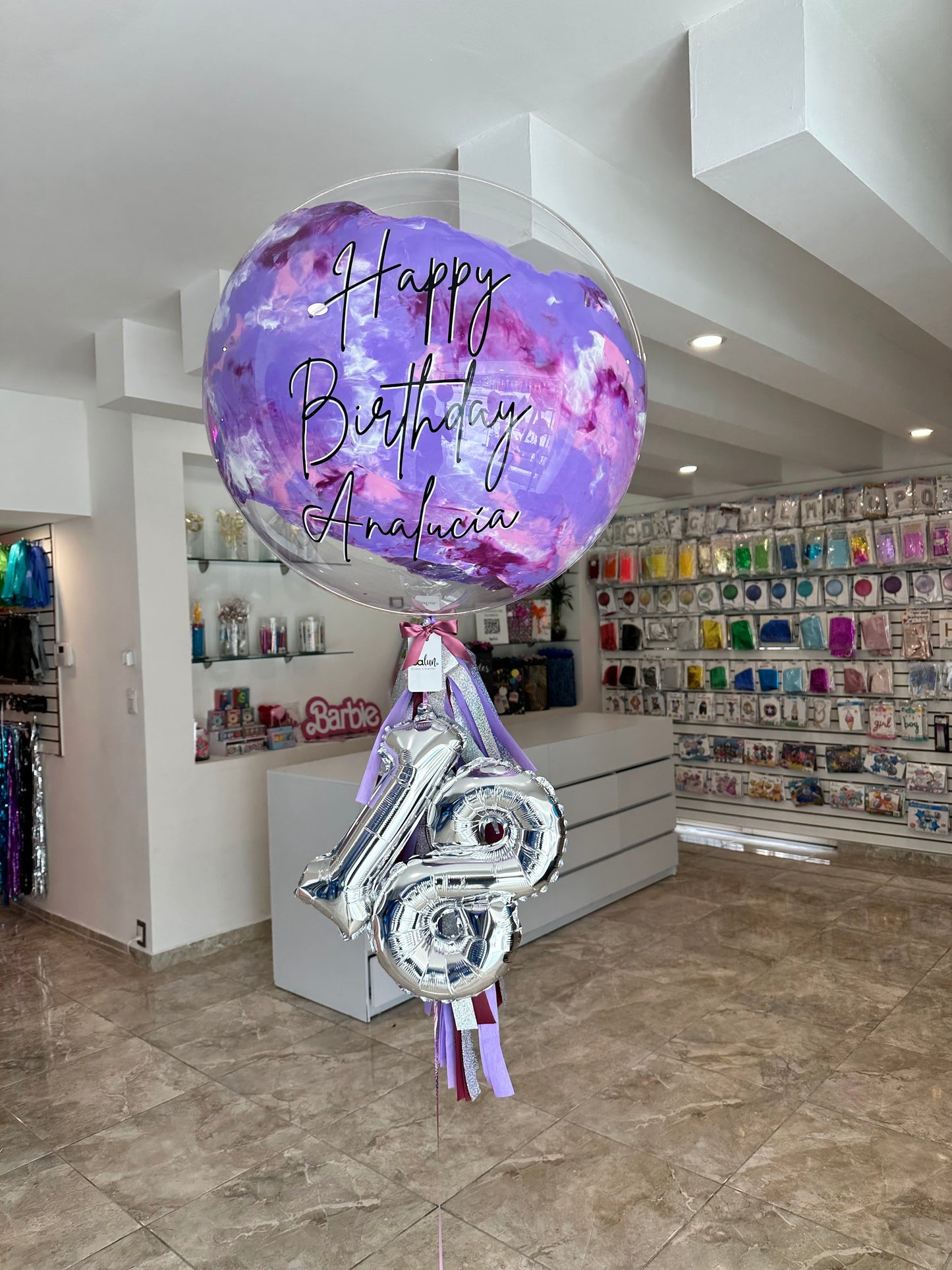 Globo Burbuja + Número Chico