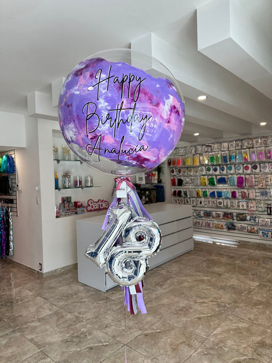 Globo Burbuja + Número Chico