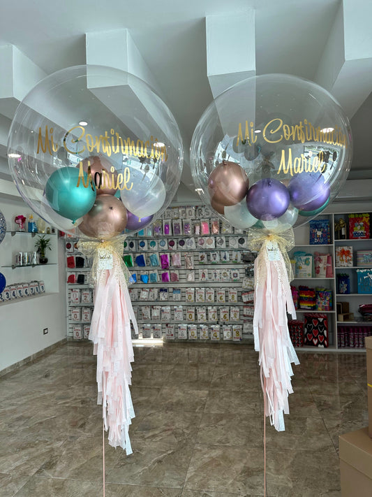 2 Globos Burbuja con Globitos por Dentro