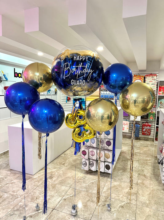 Globo Burbuja + 6 Orbz + Números Chicos