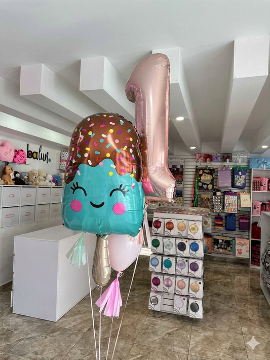Número Jumbo + Paleta de Hielo + 2 Látex