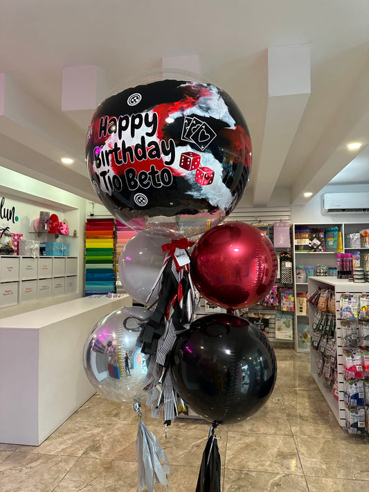 Globo Burbuja Casino + 4 Orbz