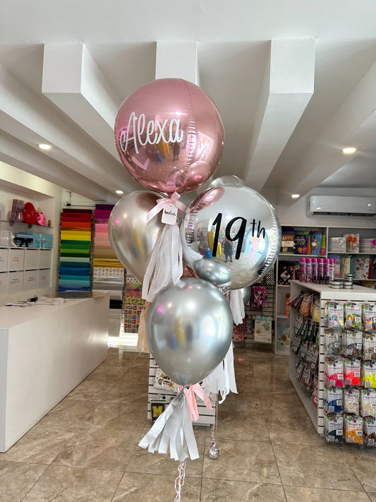 2 Orbz Chicos + 3 Globos Látex
