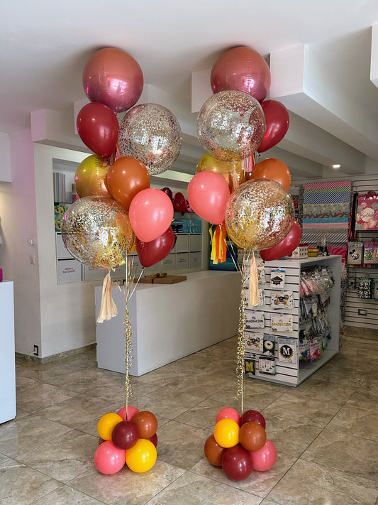 2 Ramilletes de Orbz, Burbujas y Globos Látex