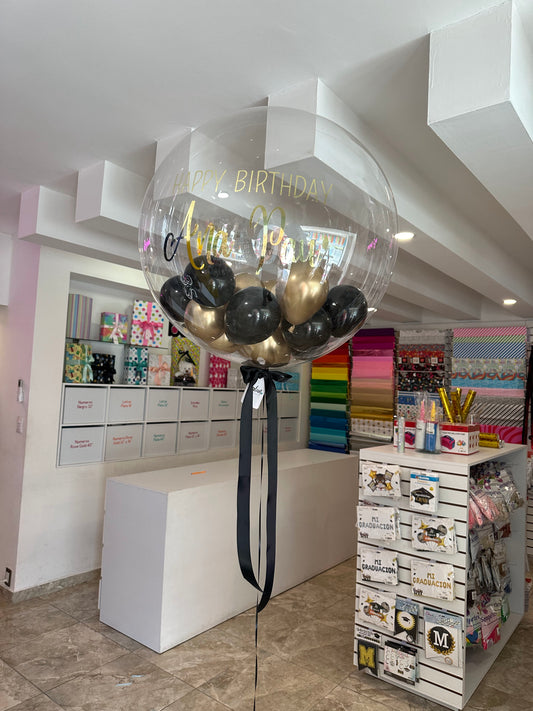 1 Globo Burbuja con Globitos por Dentro