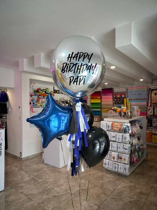 1 Orbz Jumbo + 2 Globos látex + 1 Estrella metálica