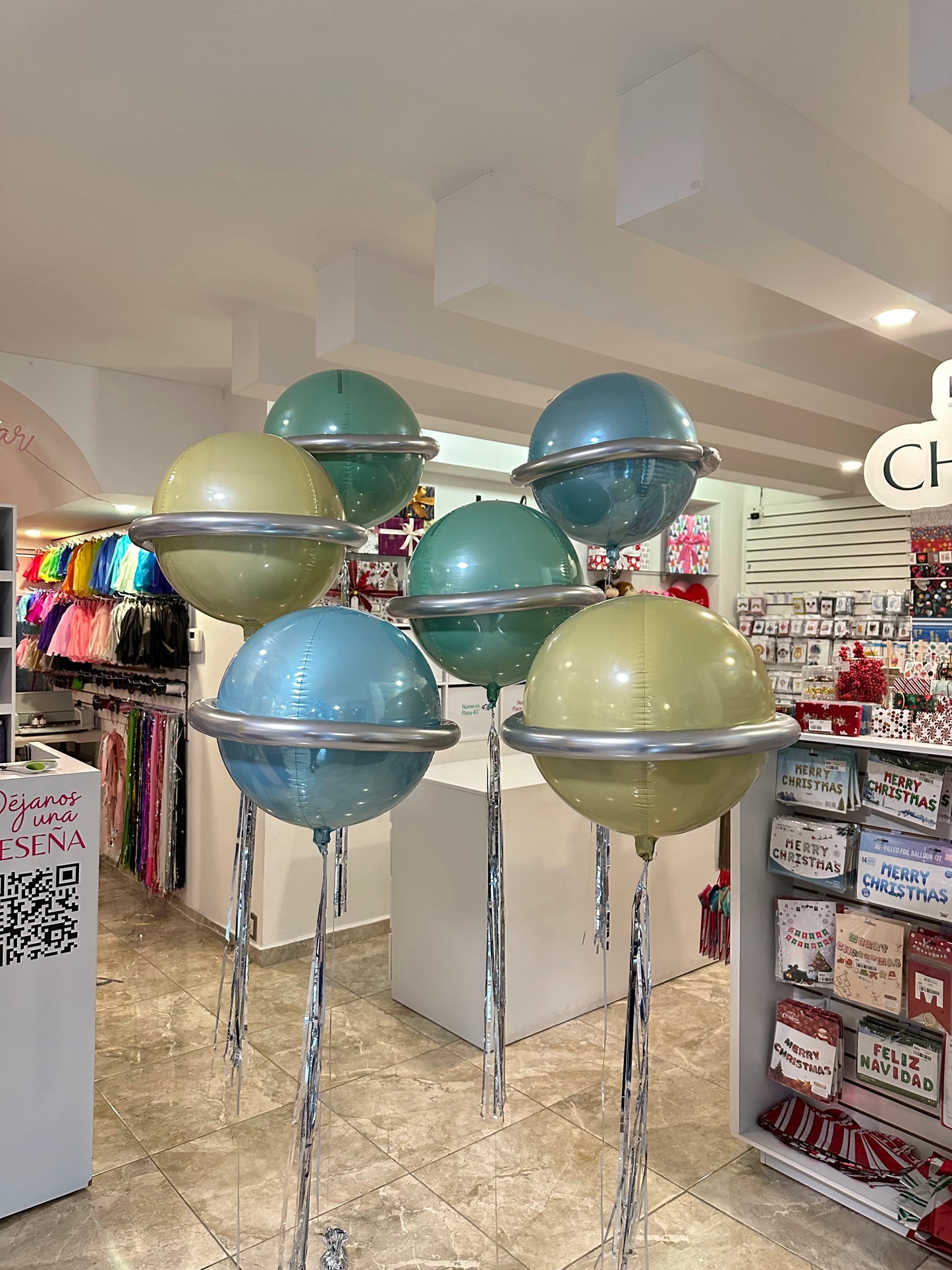 6 Orbz con decoración