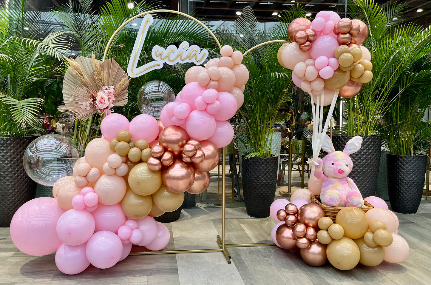Set 2 Arcos con Globos + Letrero Personalizado