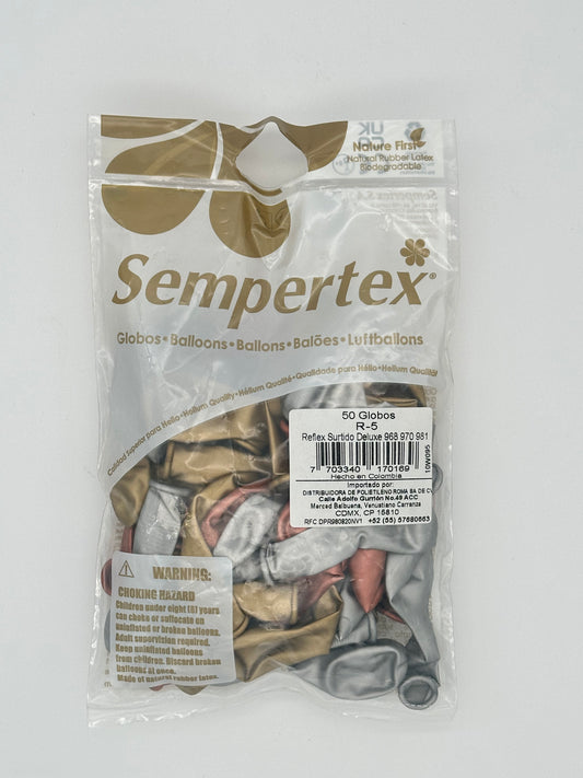 Reflex Surtido Deluxe 5" (Bolsa 50pzs) Sempertex