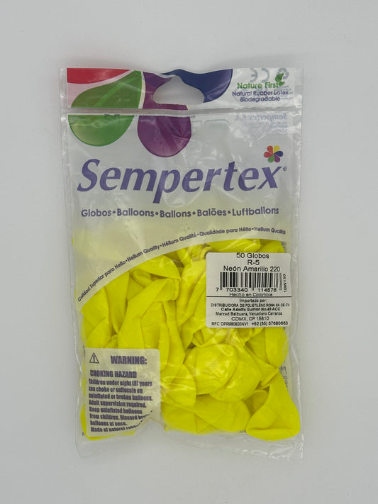 Neon Amarillo 5" (Bolsa 50pzs) Sempertex