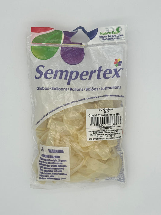 Cristal Transparente 5" (Bolsa 50pzs) Sempertex
