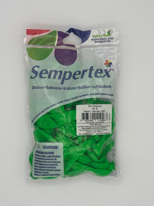 Neon Verde 5" (Bolsa 50pzs) Sempertex