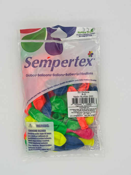 Neon Surtido 5" (Bolsa 50pzs) Sempertex