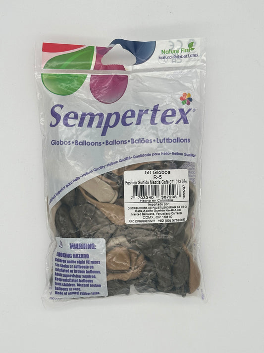 Fashion Surtido Mezcla Café 5" (Bolsa 50pzs) Sempertex