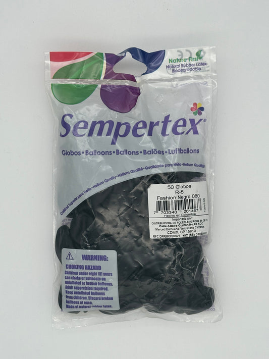 Fashion Negro 5" (Bolsa 50pzs) Sempertex